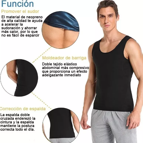 Faja Reductora Térmica para Hombre – Moldea, Reduce y Suda Más