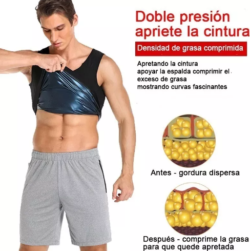 Faja Reductora Térmica para Hombre – Moldea, Reduce y Suda Más