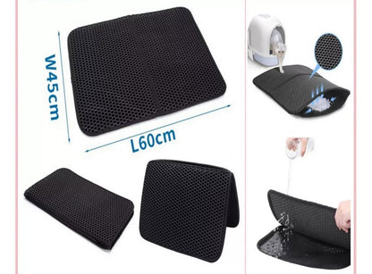 Alfombra Antiarena para Gatos – Doble Capa, Impermeable y Suave